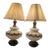 Mid 20th Century Danish Modern Iridescent Gold Trimmed Lamps For Sale