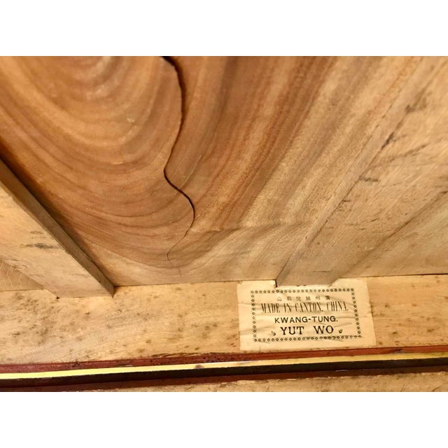 Chinese Red Painted Leather Camphor Wood Trunk, Chinese Export, 19th Century For Sale - Image 3 of 8