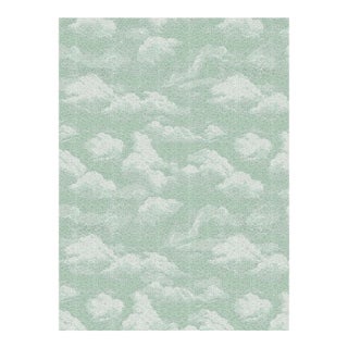 Cumulus Cloud Tibetan Hand-Knotted Wool Area Rug by Kevin Francis in Mint Green 9 x 12 For Sale