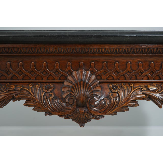 Maitland Smith Georgian Style Marble Top Console Table For Sale - Image 11 of 16