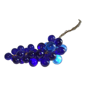 Cobalt Blue Murano Glass Drop Grape Cluster