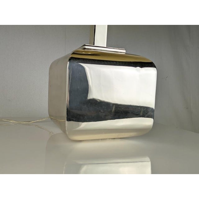Italian Silver Plated Metal Lamp by Nella Longari, 1970s For Sale - Image 14 of 17