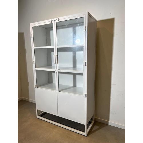 White Metal Display Cabinet from GIGA Meubel For Sale - Image 3 of 8