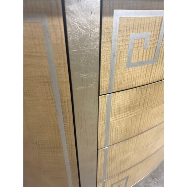 Silver Caracole Mr K’s Key Silver Leaf Hollywood Regency 4-Drawer Buffet For Sale - Image 8 of 11