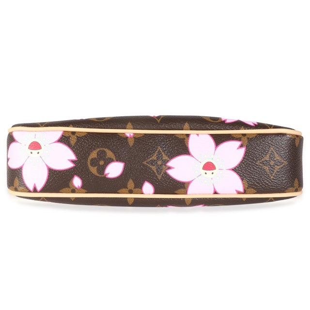 2020s x TM Sakura Brown Monogram Canvas Pochette Accessoires For Sale - Image 5 of 7