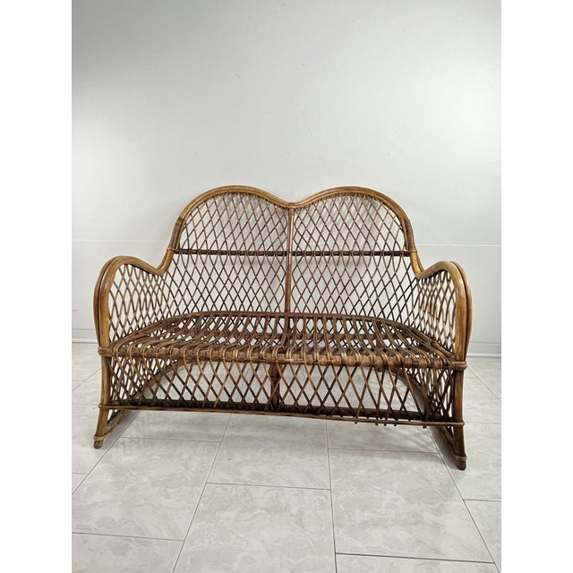 Mid-Century Bamboo Sofa, 1960s For Sale - Image 9 of 10