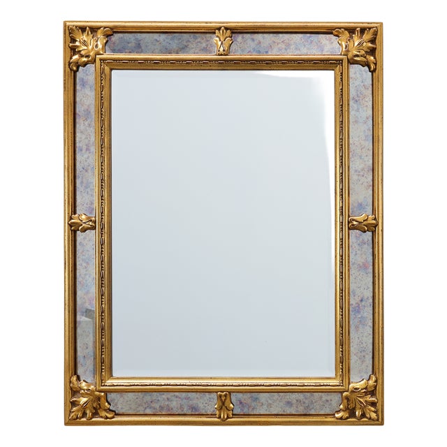 Vintage Baroque Style Gilt Mirror from Deknudt, Belgium, 1950s For Sale