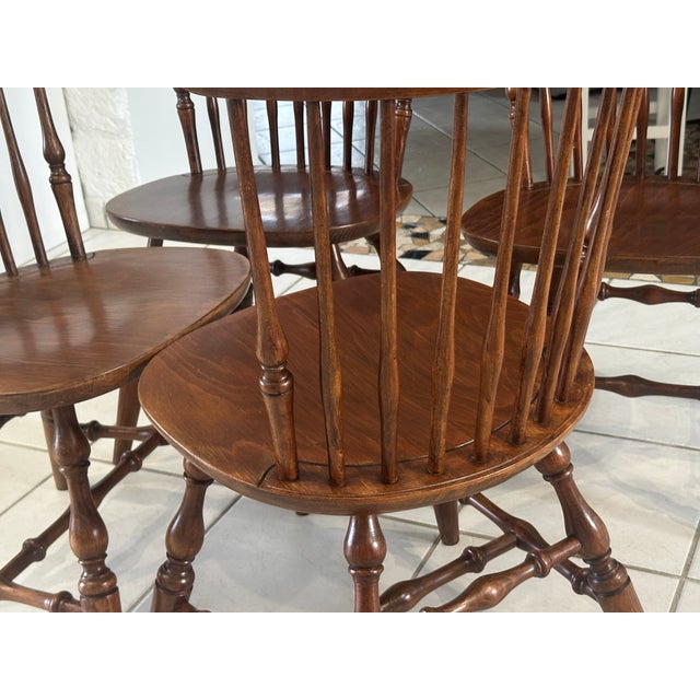 Windsor Chairs by Nichols & Stones, American, 1960, Set of 4 For Sale - Image 11 of 18