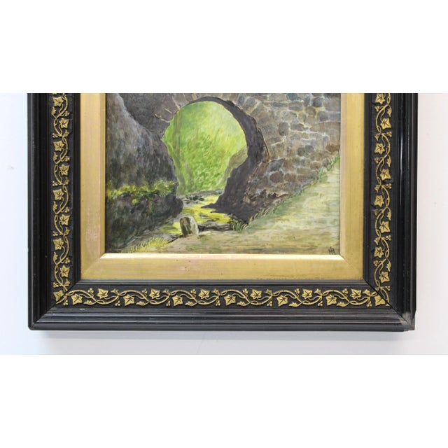 "The Bridge, Shanklin China" on Porcelain Plaque For Sale In San Francisco - Image 6 of 8