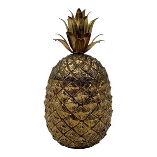Mauro Manetti, Golden Pineapple Ice Bucket, Italy 1970s For Sale