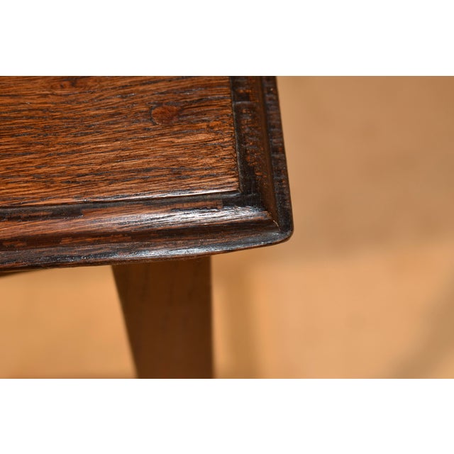 Circa 1900 Edwardian Oak Side Table From England For Sale - Image 10 of 11