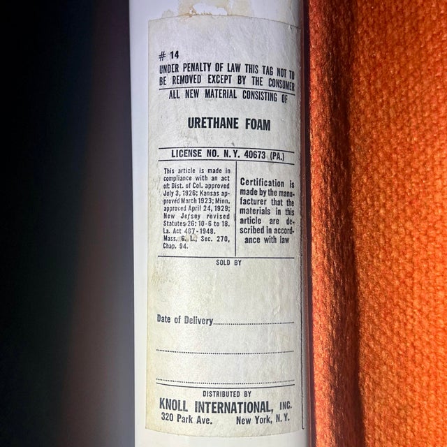 1970s Pair of Orange Knoll Sling Chairs For Sale - Image 12 of 12