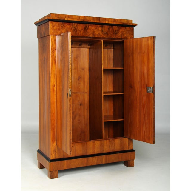 Wood Biedermeier Walnut Wardrobe, 1820s For Sale - Image 7 of 9