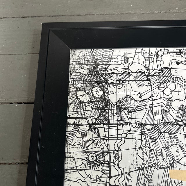 Abstract Contemporary Original Wayne Cunningham Abstract Hands Across America Collage / Marker Drawing For Sale - Image 3 of 4