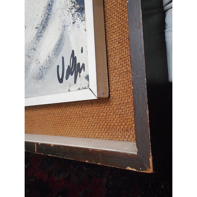 Original Signed Vintage Mid Century Modern Oil on Canvas-A Seated Woman ...