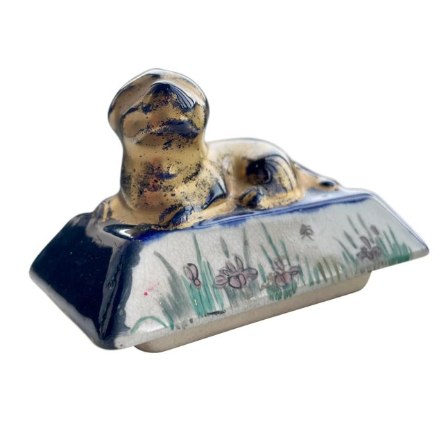 Antique Japanese Meiji Satsuma Porcelain Koro Incense Burner With Shishi For Sale - Image 4 of 7