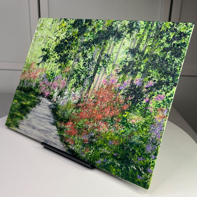 2020s "First Blooms of Spring" Contemporary Original Landscape Painting by Deb Bossert For Sale - Image 5 of 6