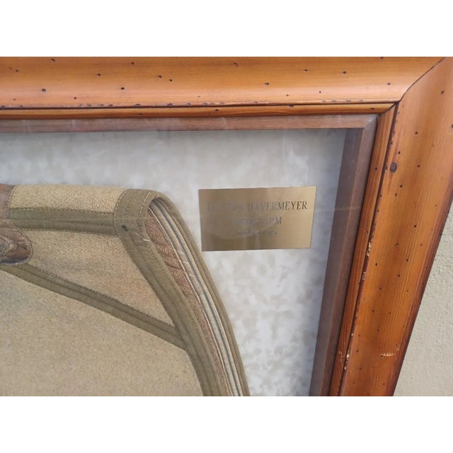 Traditional Antique Equestrian Horse Blanket Havermeyer Webb 1915 Framed For Sale - Image 3 of 4