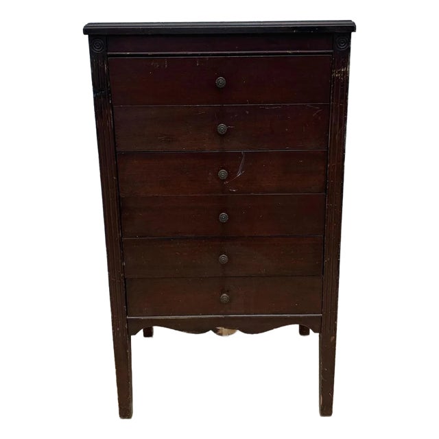 Antique Oak Wood Vintage Nightstand Traditional American Rustic Cabinet For Sale