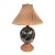 Vintage Maitland-Smith Faux Marble and Gilt Rope Motif Table Lamp With Pleated Shade For Sale