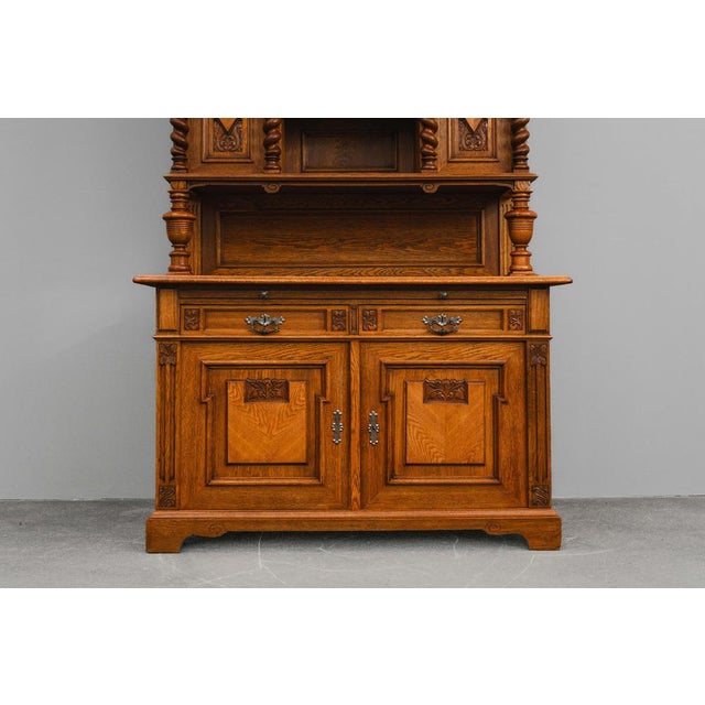 Gründerzeit Oak Buffet, Late 19th Century For Sale - Image 9 of 18