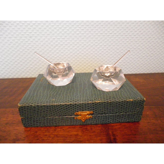 Crystal Salt Cellars from Cristallerie De Lorraine, 1950s, Set of 2 For Sale - Image 10 of 13