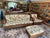 Lexington Woven Sofa With Floral Cushions With Matching Chair and Ottoman For Sale - Image 17 of 17