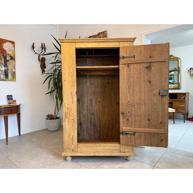 Art Nouveau Farmhouse Cupboard in Wood For Sale - Image 3 of 17