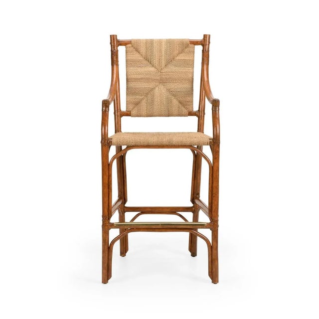 Wonderful rattan barstool in natural finish.