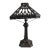1920a Ornate Iron Leaded Glass Table Lamp For Sale