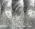 Silver Leaf Hand-Painted Chinoiserie Mural | Birds, Blossoms & Bamboo | 3-Panel Wallpaper For Sale
