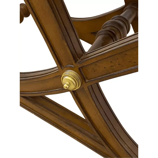 Late 19th Century Regency Style Curved X-Base Stool Luggage Rack For Sale - Image 4 of 7