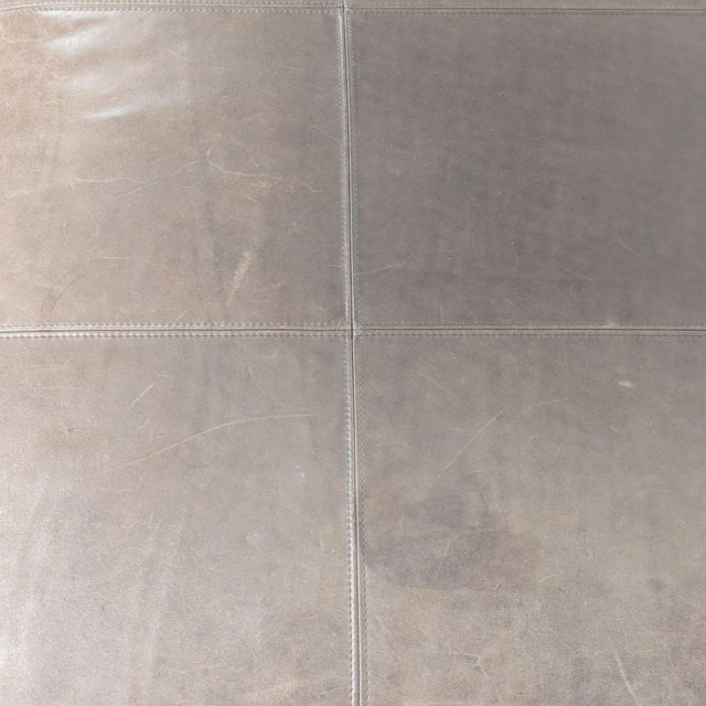 Wood Leather-Top Coffee Table For Sale - Image 7 of 7