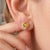 Celestial Citrine Stud Earrings with Diamond Halo Accent – Elegant November Birthstone Jewelry Add a touch of radiant...
