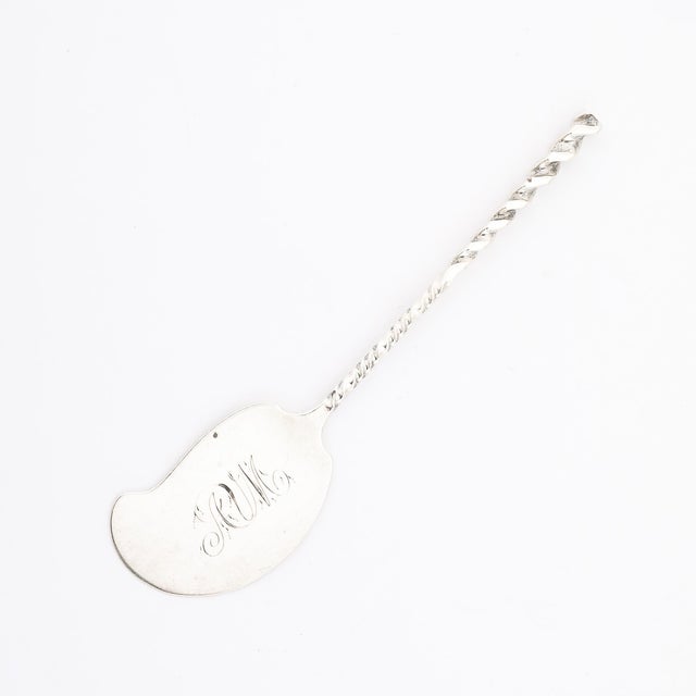Arts & Crafts Movement Sterling Silver Cheese Scoop Signed Whiting Manufacturing For Sale - Image 4 of 9