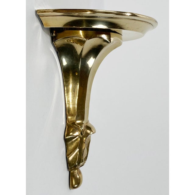 Vintage Brass Wall Shelf For Sale - Image 4 of 6