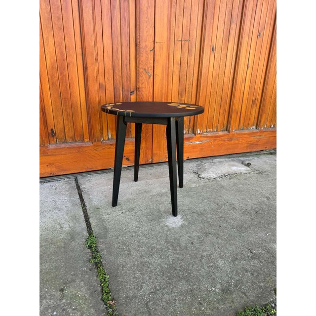 Black Hand-Painted Side Table, 1960s For Sale - Image 4 of 11
