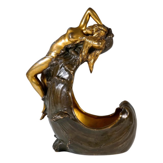 Art Nouveau La Vague Planter by Georges Charles Coudray, 1890s For Sale
