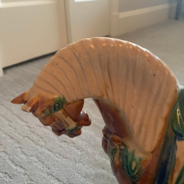 Ceramic Tang-Style Chinese Ceramic Horse For Sale - Image 7 of 9