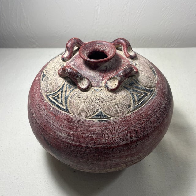 Vintage Terracotta Redware Pottery Vase For Sale - Image 11 of 11