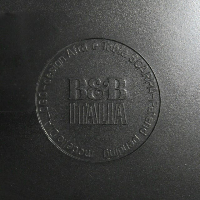 Black Dialogo Dining Chairs by Tobia & Afra Scarpa for B&b Italia / C&b Italia, 1973, Set of 6 For Sale - Image 17 of 18