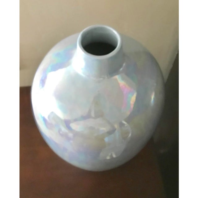 Give a new home to this beautiful vintage vase - stunning even without flowers! - watercolor opalescent glaze -hand made...