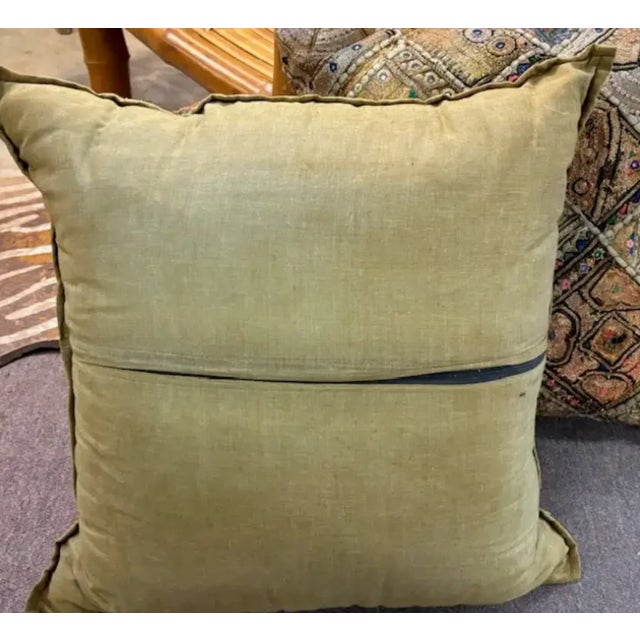 Indian Rajhistani Mirror Embroidered Pillows For Sale - Image 4 of 4