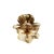 Vintage 14k Yellow Gold Pansy Flower Stud Earrings With Blue Enamel and Diamonds, A Pair For Sale - Image 4 of 9