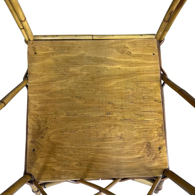 Vintage Bent Bamboo Lounge Chairs and Ottoman For Sale - Image 9 of 11