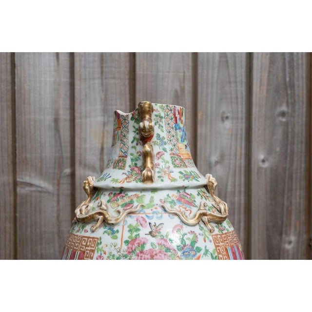 Antique Chinese Qing Dynasty Famille Rose Porcelain Vase, 1800s For Sale - Image 15 of 18