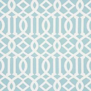 Schumacher Imperial Trellis Indoor & Outdoor Fabric in Aqua