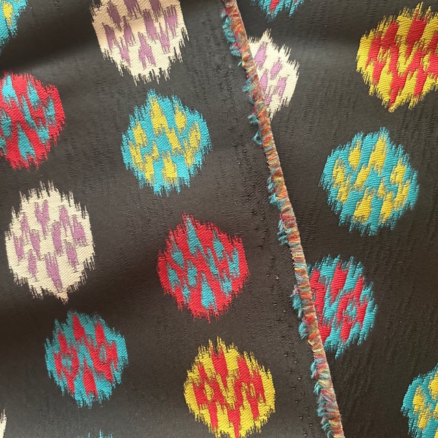 Etro Black Multicolor Upholstery Fabric 3 Yards For Sale In New York - Image 6 of 9