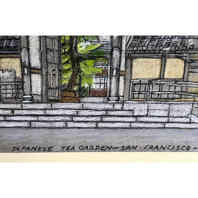 Signed Bay Area Landscape of the Japanese Tea Garden, by S K Farnsworth For Sale - Image 9 of 11