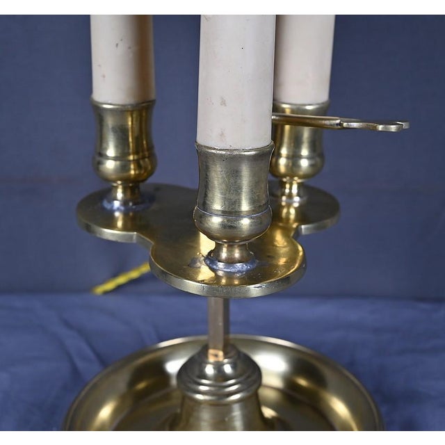 Empire Style Brass Bouillotte Lamp, Late 19th Century For Sale - Image 11 of 17